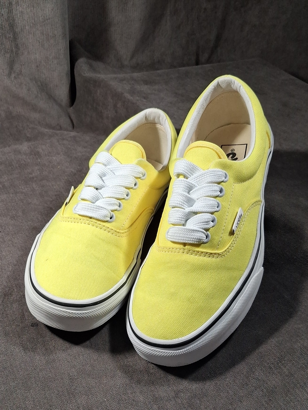 Vans Era "Neon Lemon Tonic" Yellow Nylon Lace Up Sneakers VG- US 8.5